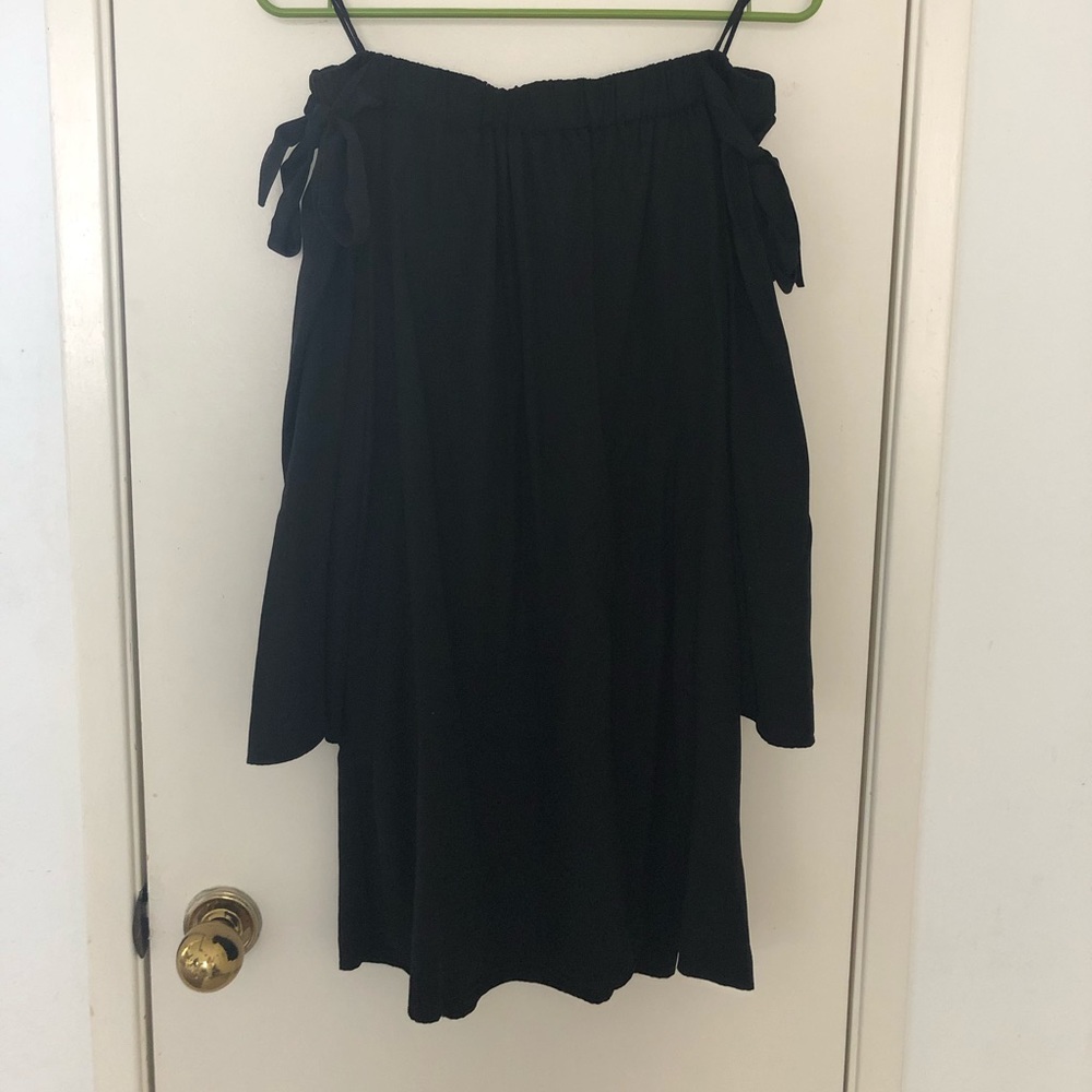 Zara black off the shoulder dress